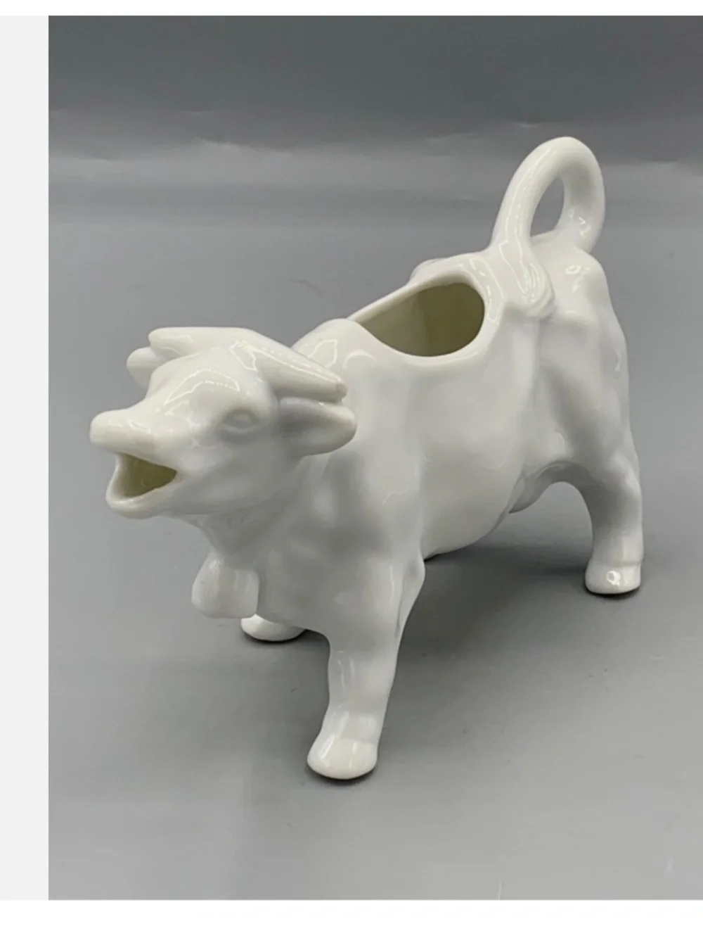 Vintage White Cow Creamer unmarked